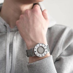 Eone The Bradley Compass timepiece titanium magnetic braille minimalist watch